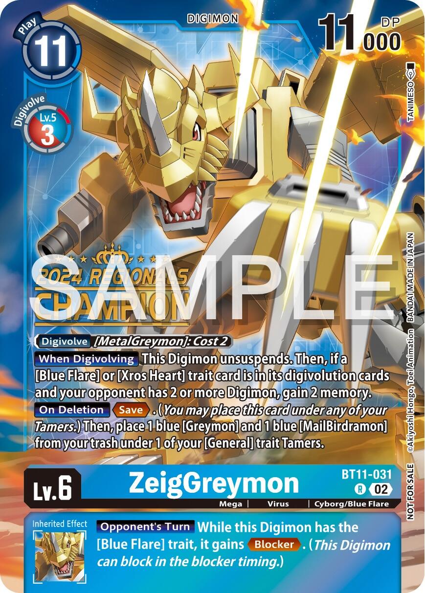ZeigGreymon [Regionals Champion Foil] #BT11-031