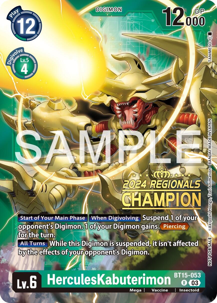 HerculesKabuterimon [Regionals Champion Foil] #BT15-053