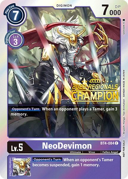 NeoDevimon [Regional Online Champion Foil] #BT4-084