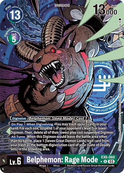 Belphemon: Rage Mode [Alternate Art Foil] #EX6-060