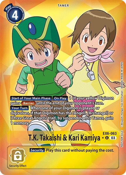 T.K. Takaishi & Kari Kamiya [Promotion Pack Foil] #EX6-063