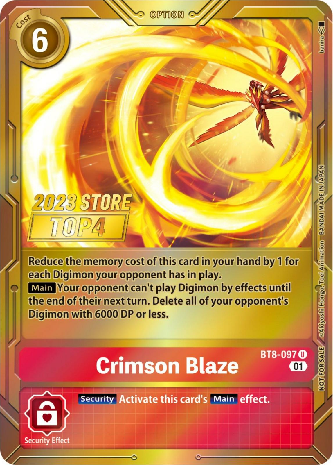Crimson Blaze [Store Top 4 Foil] #BT8-097