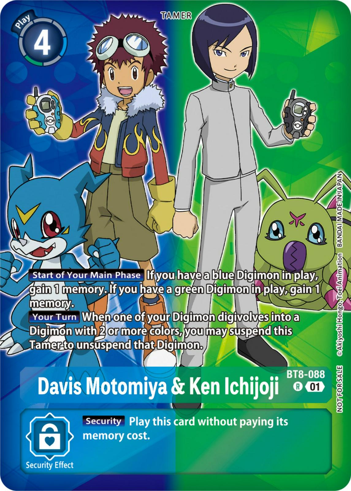 Davis Motomiya & Ken Ichijoji [Tamer Party Pack  Foil] #BT8-088