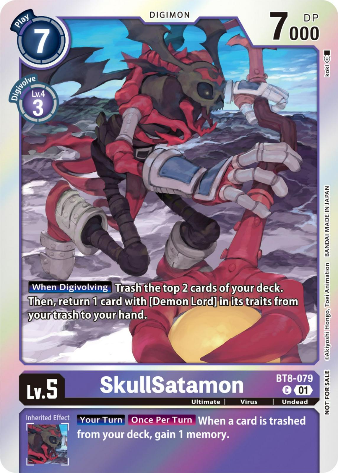 SkullSatamon [Blast Ace Double Pack Set Foil] #BT8-079