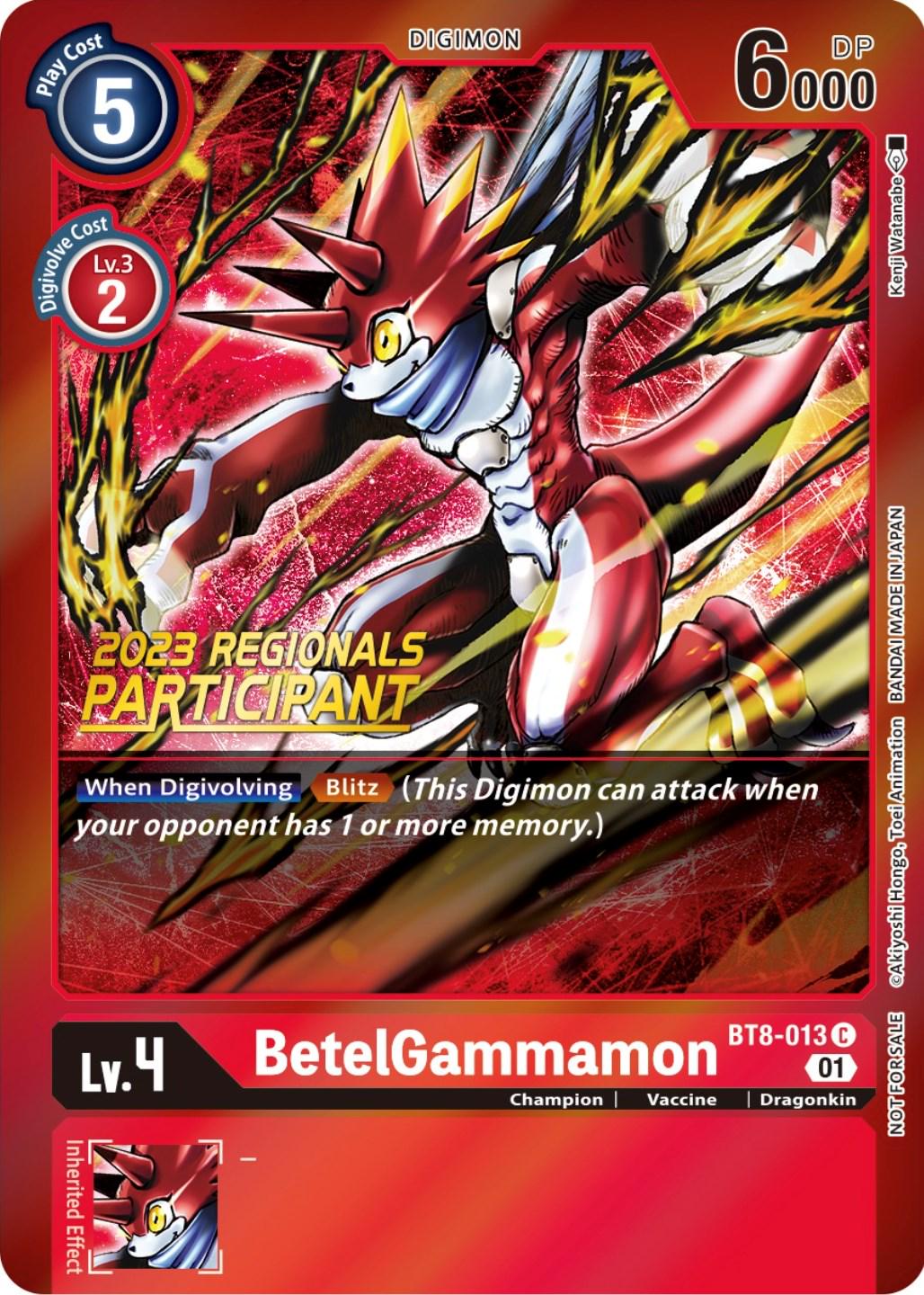BetelGammamon [Regionals Participant Foil] #BT8-013