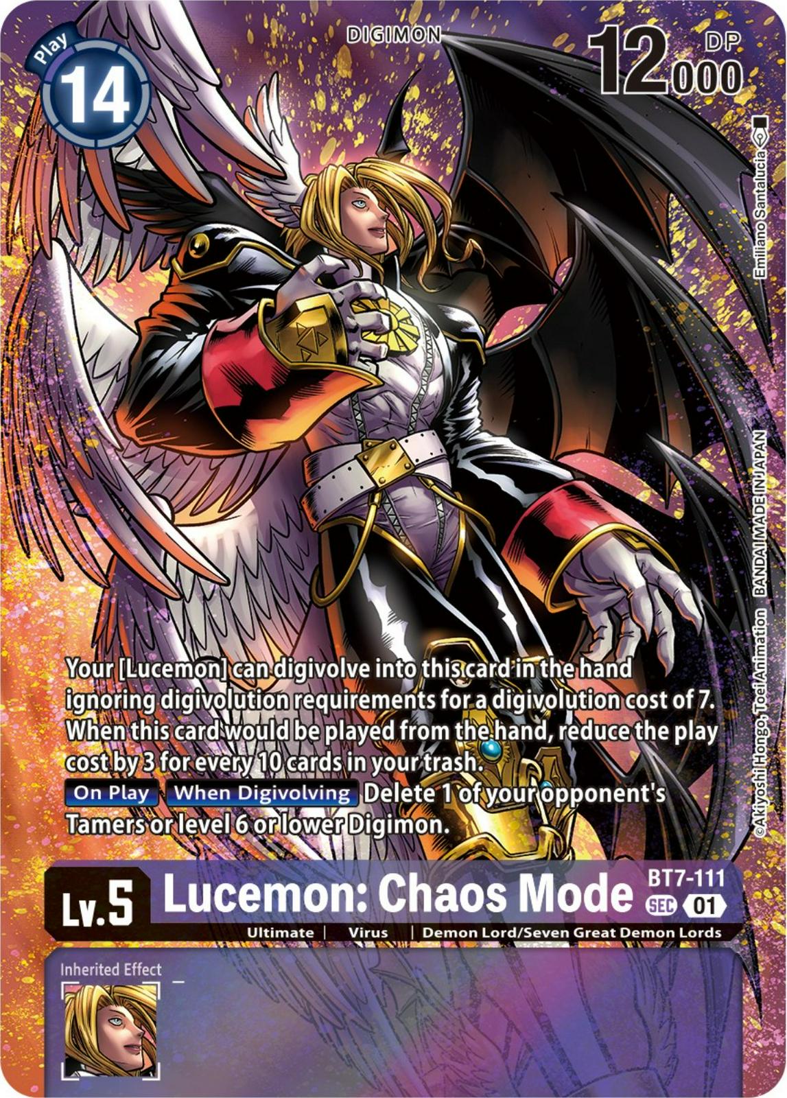 Lucemon: Chaos Mode [Premium Binder Set Foil] #BT7-111