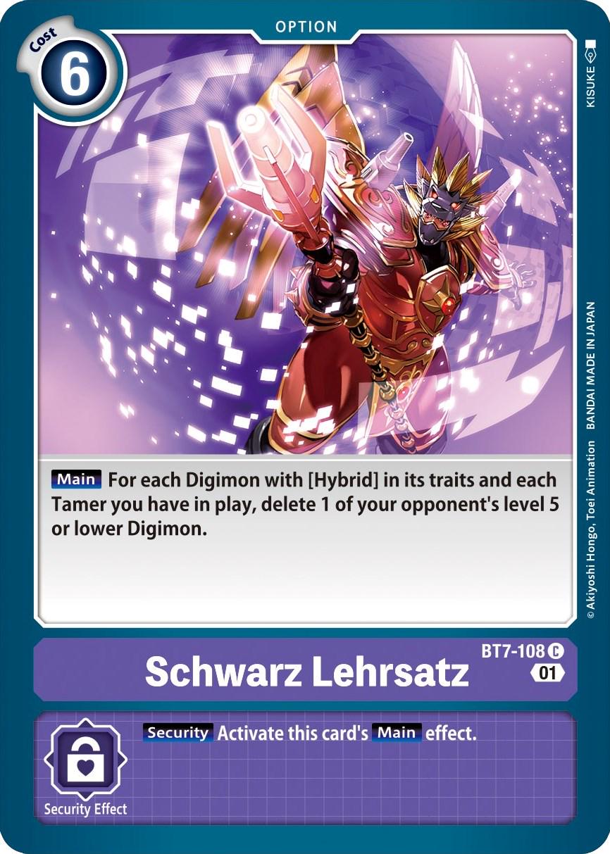Schwarz Lehrsatz #BT7-108