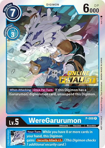 WereGarurumonP-008 [Regional Online Finalist Foil] #P-008 P