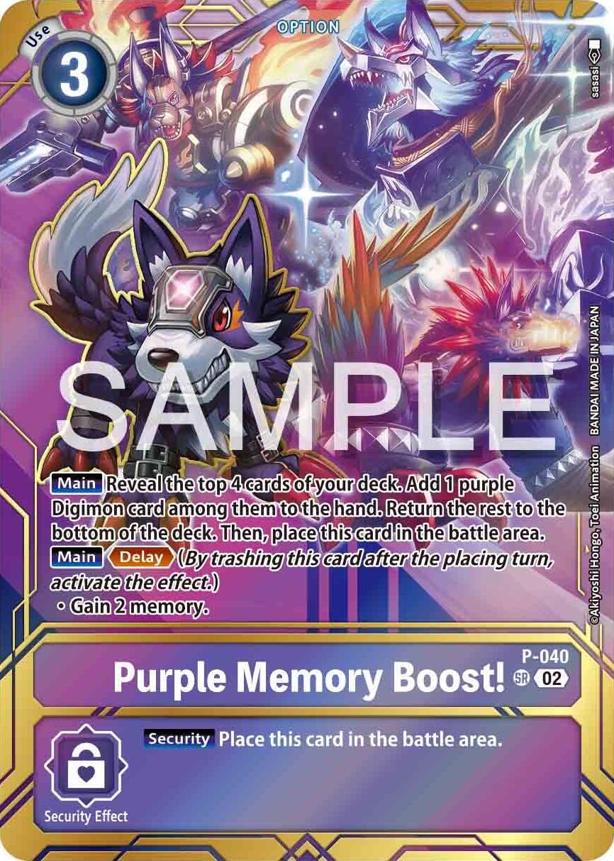 Purple Memory Boost!P-040 [Premium Card CollectionMemory Boost! Set Foil] #P-040 P