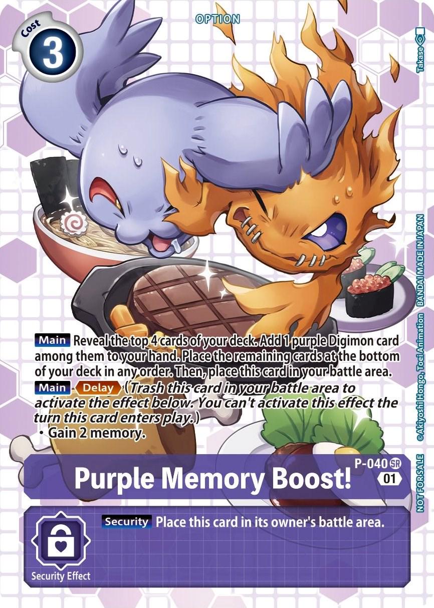 Purple Memory Boost!P-040 [Next Adventure Box Promotion Pack Foil] #P-040 P