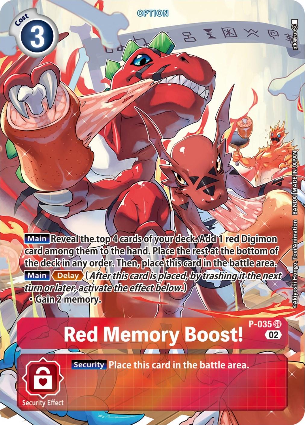 Red Memory Boost! [Digimon Adventure Box 2 Foil] #P-035