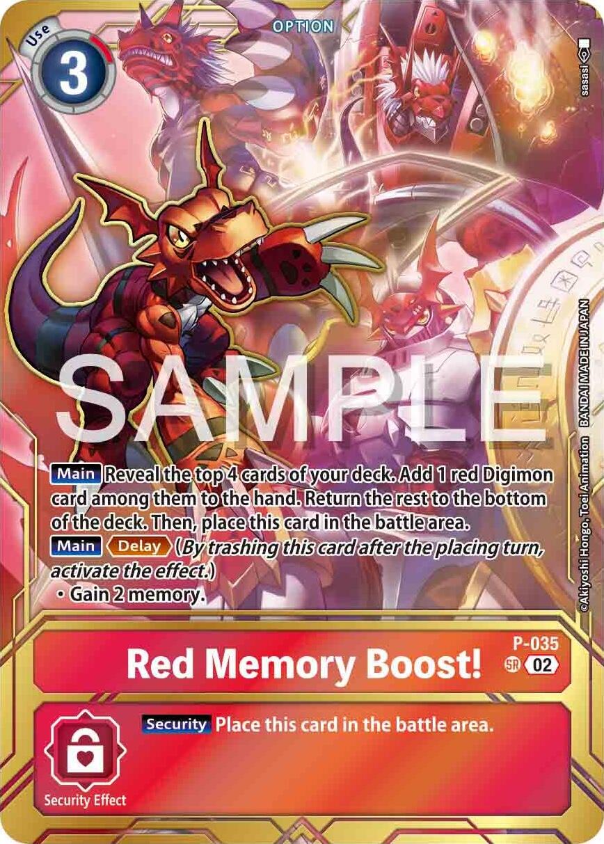 Red Memory Boost!P-035 [Premium Card CollectionMemory Boost! Set Foil] #P-035 P