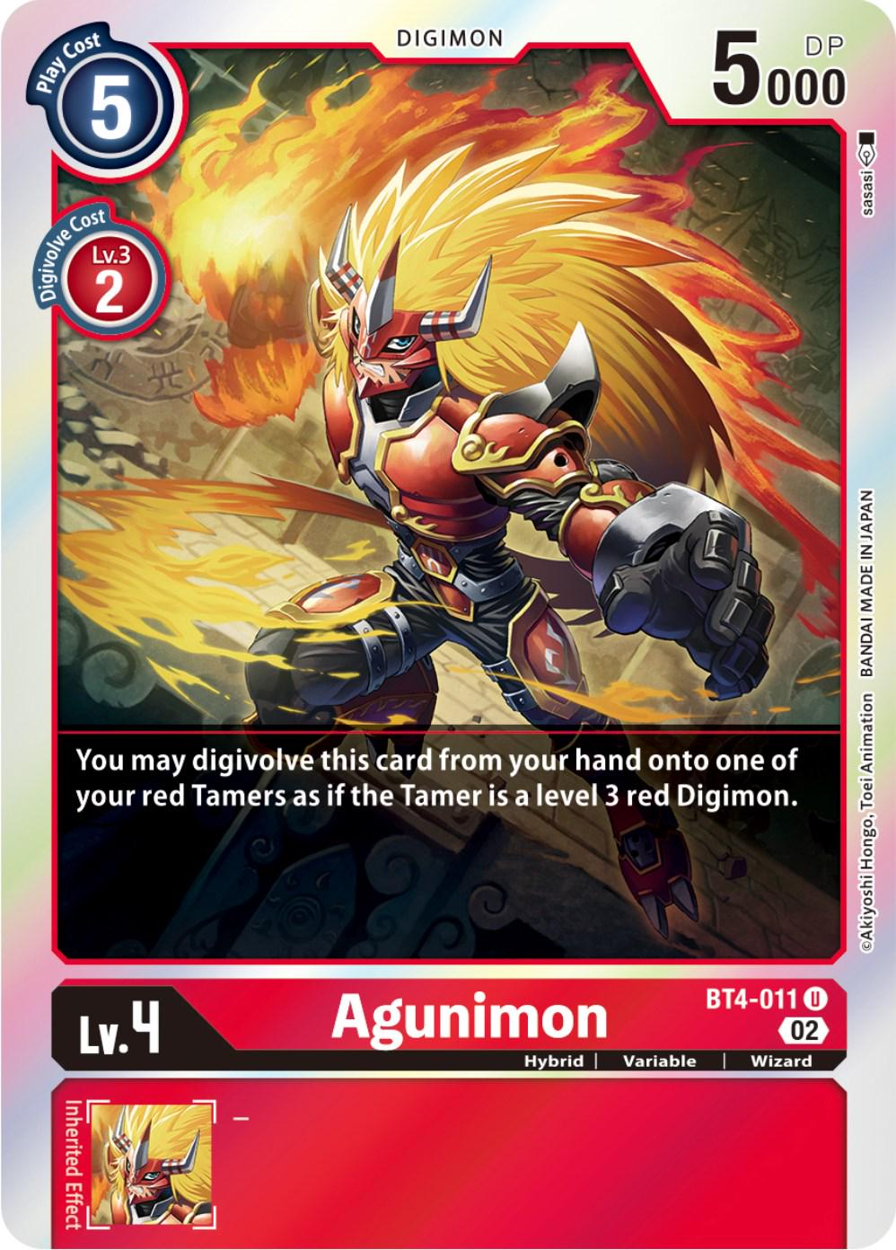 Agunimon [Reprint Foil] #BT4-011