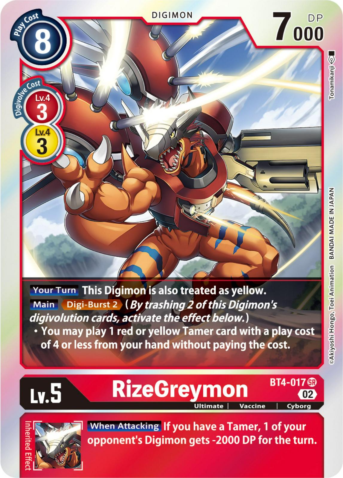 RizeGreymon [Reprint Foil] #BT4-017