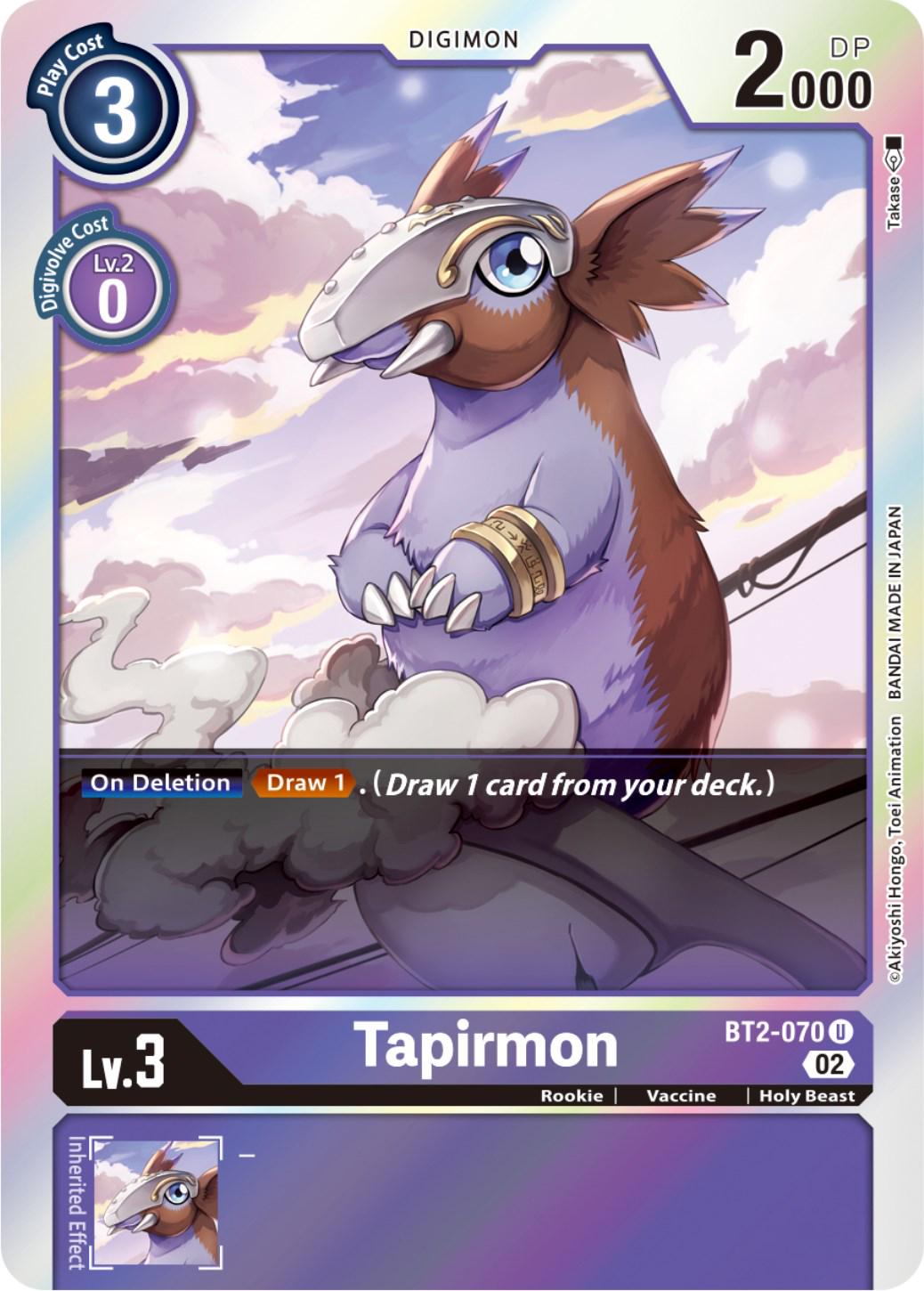 Tapirmon [Reprint Foil] #BT2-070