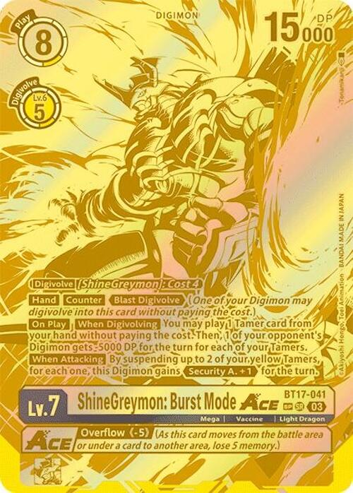 ShineGreymon: Burst Mode ACE [Textured Foil] #BT17-041