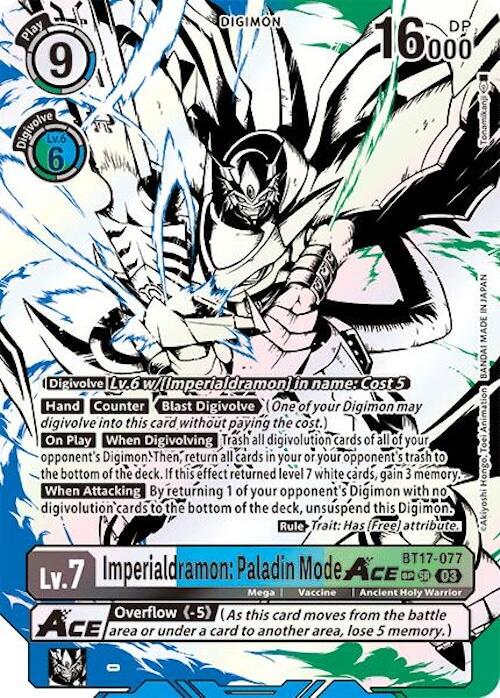 Imperialdramon: Paladin Mode ACE [Textured Foil] #BT17-077