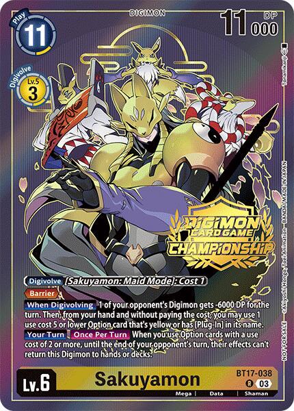 Sakuyamon [Gold Stamp Card Set Foil] #BT17-038