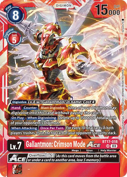 Gallantmon: Crimson Mode ACE [Foil] #BT17-018