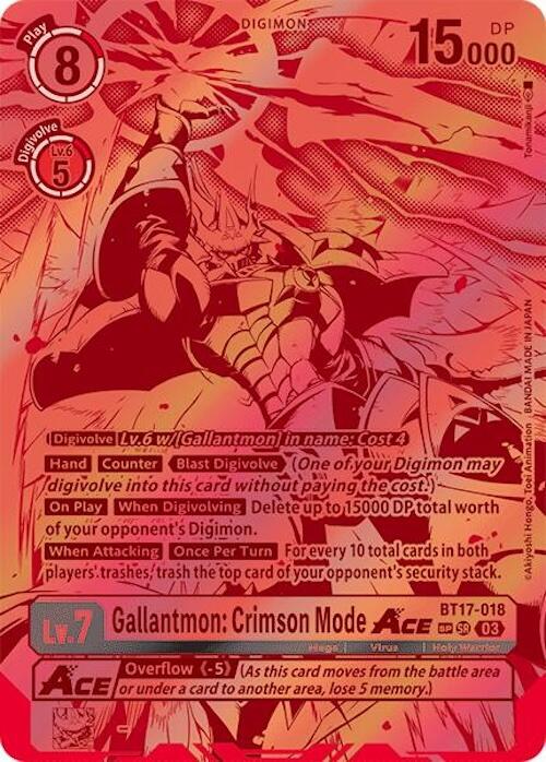 Gallantmon: Crimson Mode ACE [Textured Foil] #BT17-018