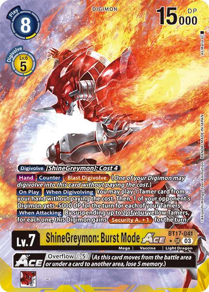 ShineGreymon: Burst Mode ACE [Alternate Art Foil] #BT17-041