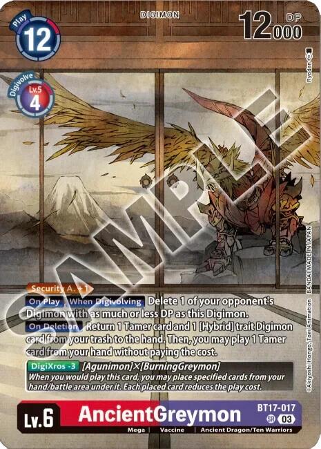 AncientGreymon [Tamer's Selection Box Ver. Championship Foil] #BT17-017