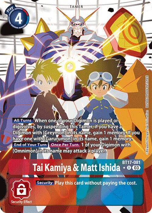 Tai Kamiya & Matt Ishida [Alternate Art Foil] #BT17-081