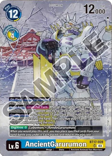 AncientGarurumon [Tamer's Selection Box Ver. Championship Foil] #BT17-028