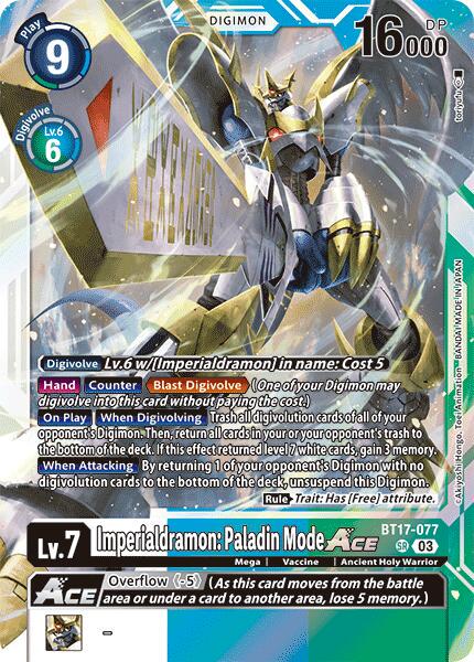 Imperialdramon: Paladin Mode ACE [Foil] #BT17-077