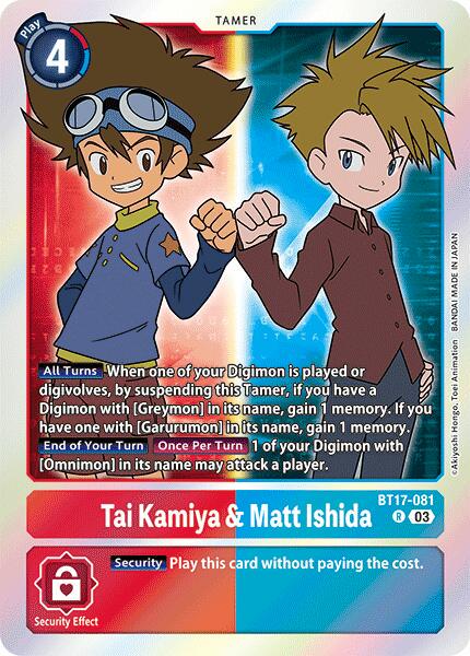 Tai Kamiya & Matt Ishida [Foil] #BT17-081