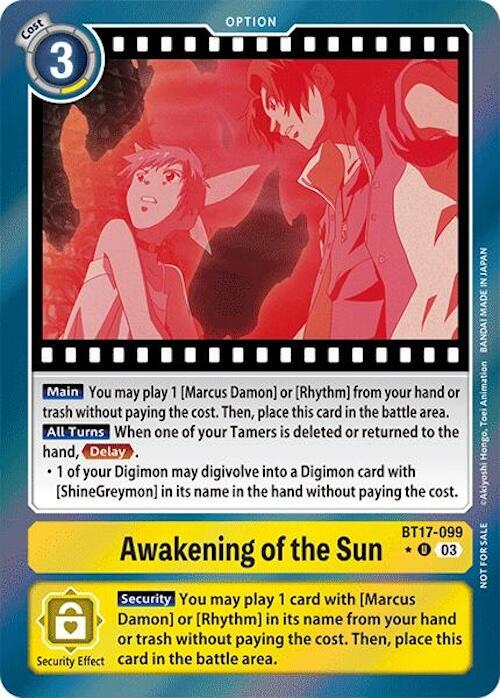 Awakening of the Sun [Memorial Pack Foil] #BT17-099