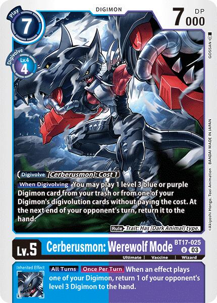 Cerberusmon: Werewolf Mode #BT17-025