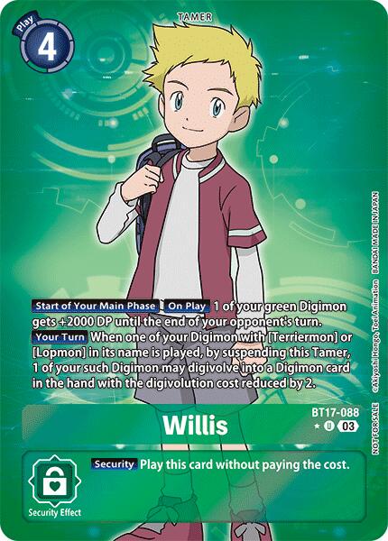 Willis [Promotion Pack Foil] #BT17-088