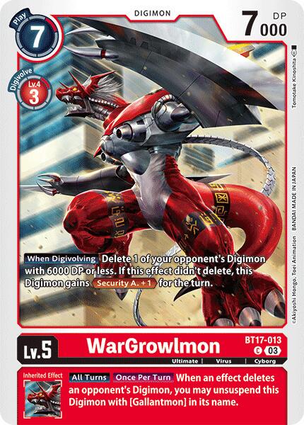 WarGrowlmon #BT17-013