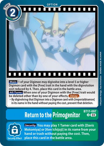 Return to the Primogenitor #BT17-097