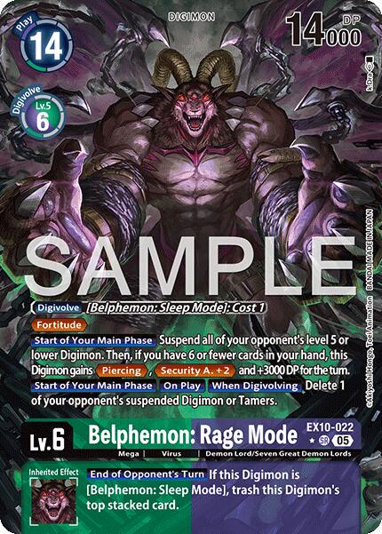 Belphemon: Rage Mode [Alternate Art Foil] #EX10-022