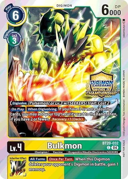 Bulkmon [Regionals Champion] #BT20-032