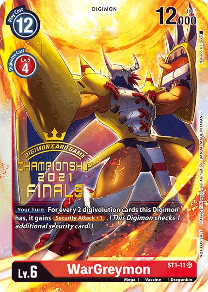 WarGreymon [Alternate Art Gold Stamp Foil] #ST1-11