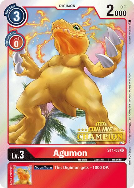 Agumon [Regional Online Champion Foil] #ST1-03