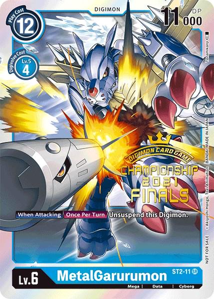 MetalGarurumon [Alternate Art Gold Stamp Foil] #ST2-11
