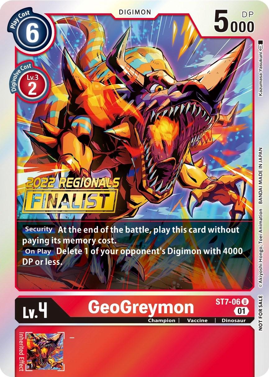 GeoGreymon [Regional Online Finalist Foil] #ST7-06