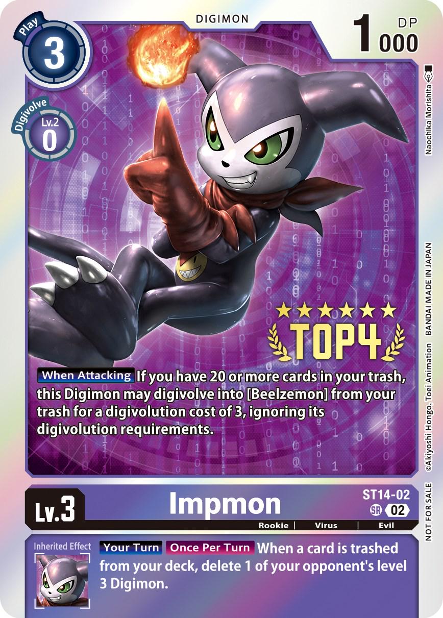 Impmon [3-On-3 Top 4 Foil] #ST14-02