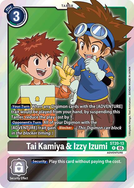 Tai Kamiya & Izzy Izumi [Foil] #ST20-13