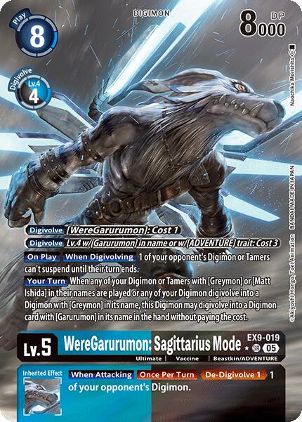 WereGarurumon: Sagittarius Mode [Alternate Art Foil] #EX9-019