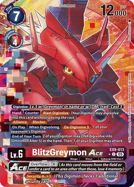 BlitzGreymon ACE [Alternate Art Foil] #EX9-013
