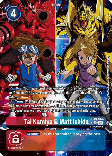 Tai Kamiya & Matt Ishida [Alternate Art Foil] #EX9-066