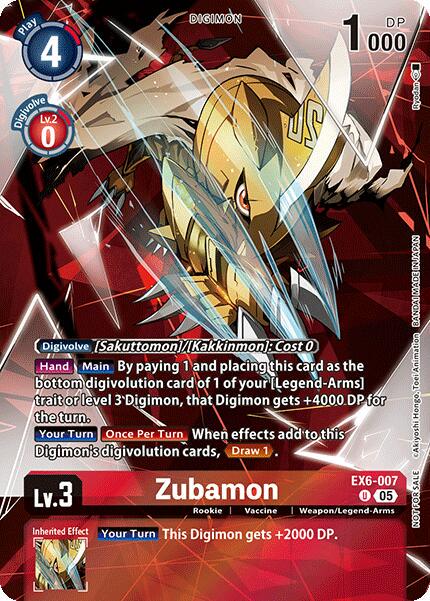 Zubamon [Versus Monsters Legend Pack Foil] #EX6-007