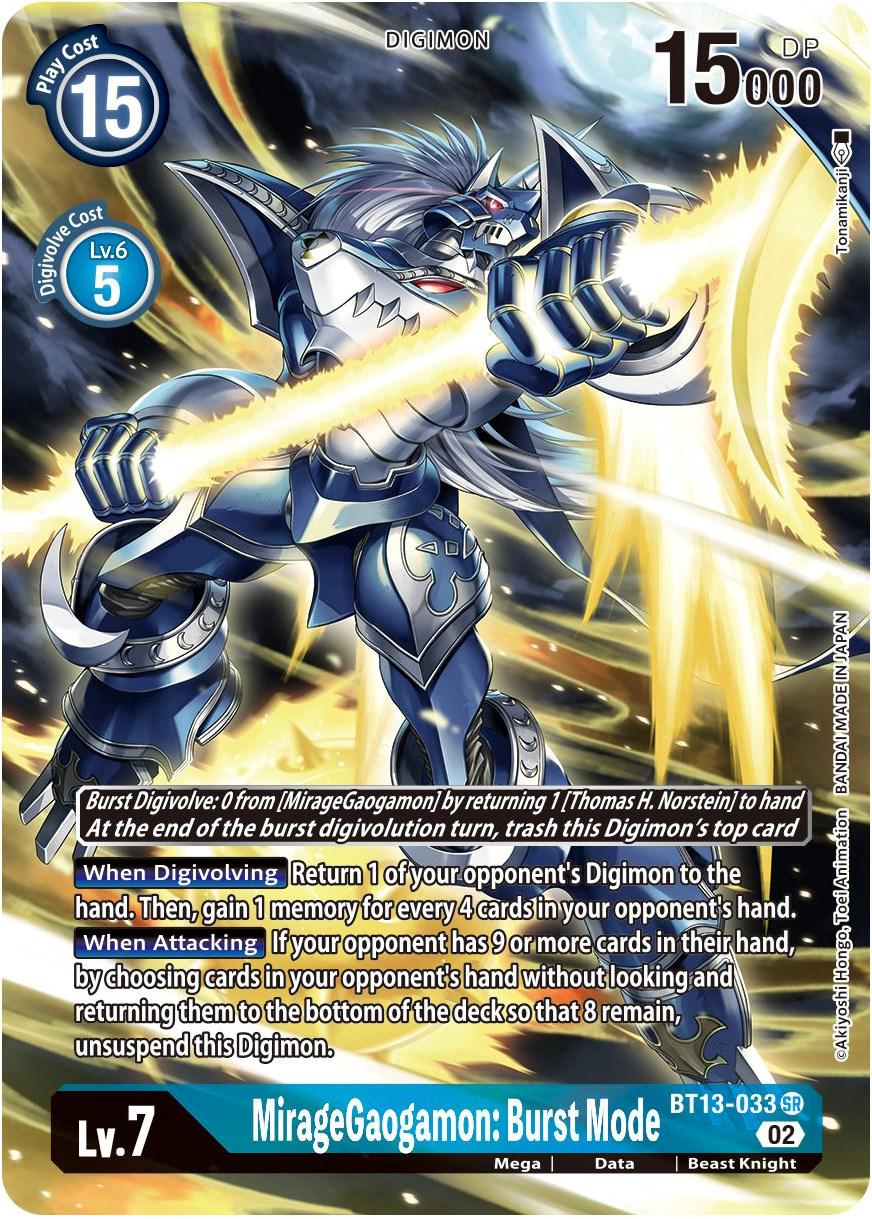 MirageGaogamon: Burst Mode [Alternate Art Foil] #BT13-033