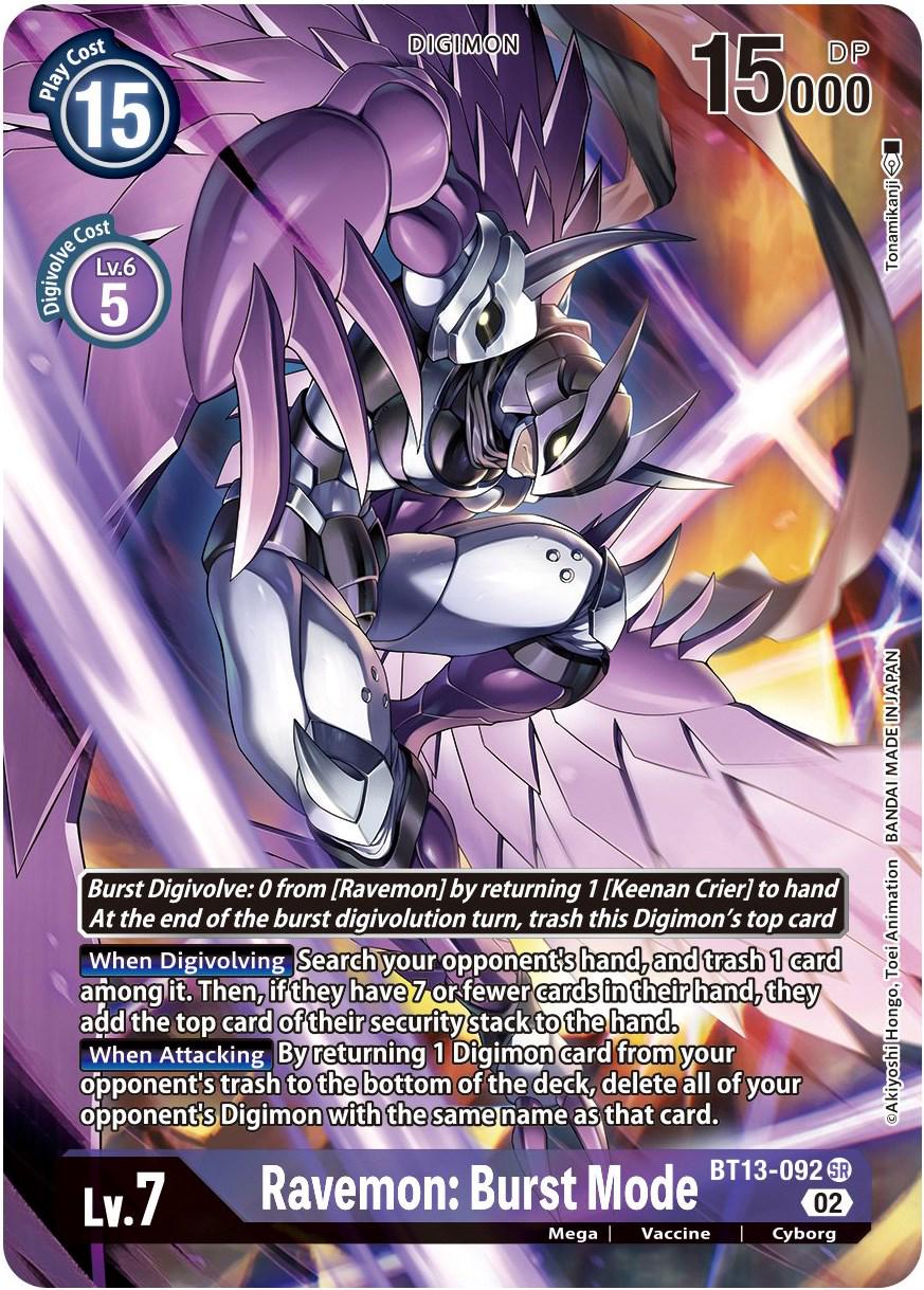Ravemon: Burst Mode [Alternate Art Foil] #BT13-092