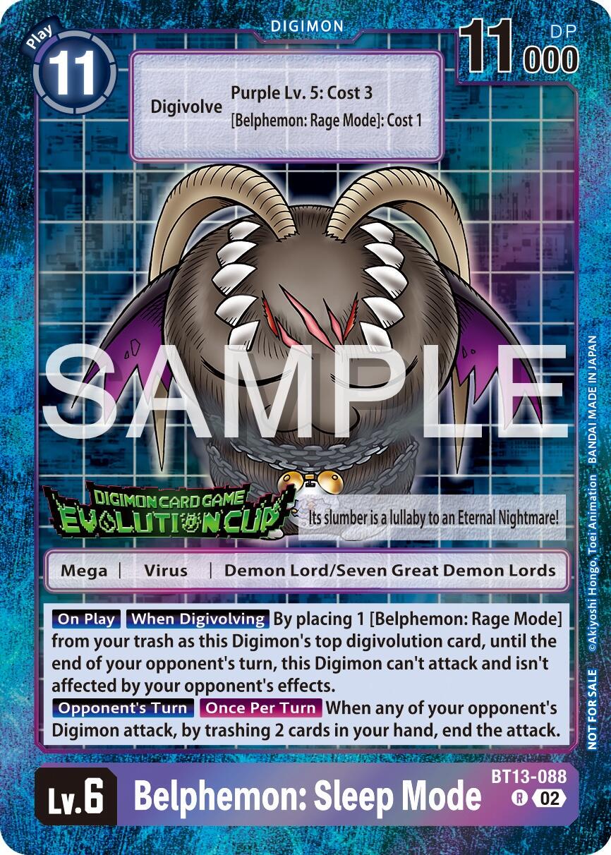 Belphemon: Sleep Mode [Evolution Cup Foil] #BT13-088